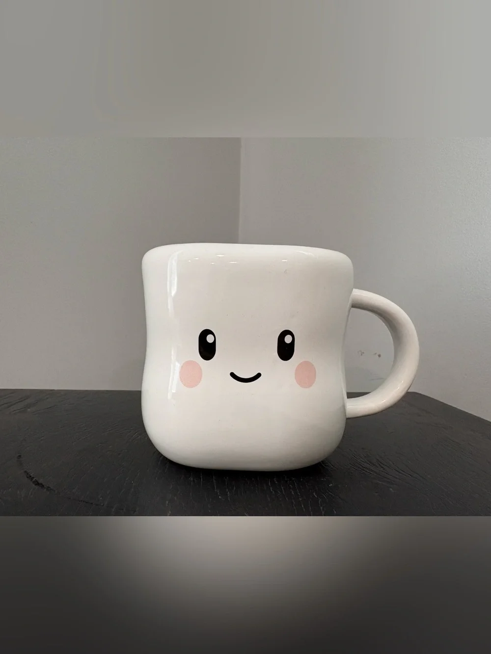White Cute Face kawaii Ceramic Coffee Mug